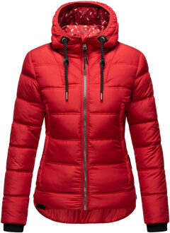 Renesmee dames winter gewatteerde jas – Warm, modern & functioneel Rood