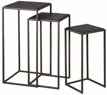 RENEW Zuil 'Fanna' Teakhout, Set van 3 stuks