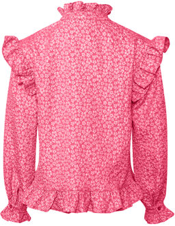Reno Ruby Ruffle Blouse in Roze