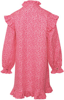 Reno Ruby Ruffle-jurk in lichtroze - S