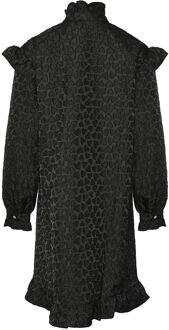 Reno Ruby Ruffle-jurk in zwart - S