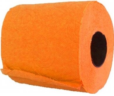 Renova 1x Oranje toiletpapier rol 140 vellen