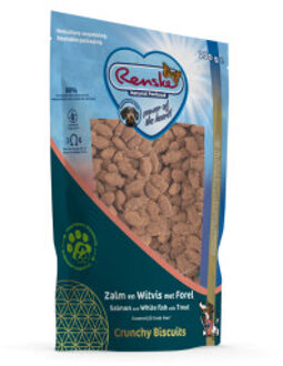 Renske Crunchy Biscuits zalm en witvis met forel hondensnack 200 g
