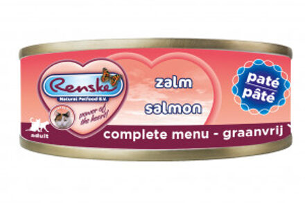 Renske Graanvrij pâté zalm natvoer kat (blikjes) 2 trays (48 x 70 g)