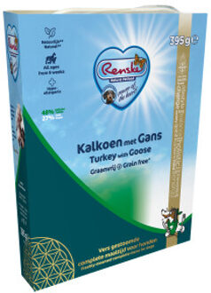 Renske Graanvrij vers gestoomd kalkoen en gans hypoallergeen natvoer hond (kuip) 1 tray (10 x 395 g)