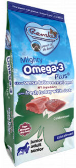 Renske Mighty Omega Plus Adult Geperst Kalkoen&Eend - Hondenvoer - 15 kg