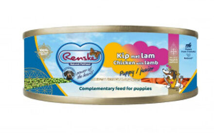 Renske Puppy vers bereid kip met lam natvoer hond (blikjes) 1 tray (24 x 95 g)