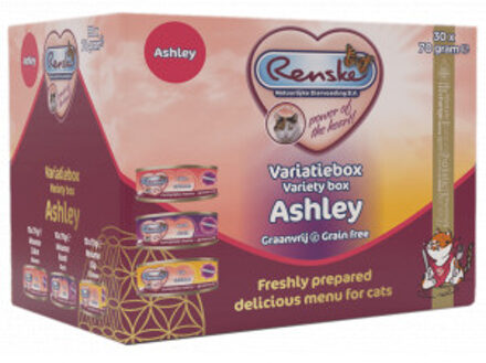 Renske Variatiebox Ashley mousse kattenvoer (30x70g) 2 trays (60 x 70 g)