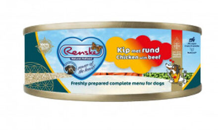 Renske vers bereid kip met rund natvoer hond (blikjes) 1 tray (24 x 95 g)