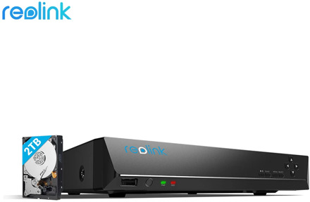 Reolink 8ch DVR for Reolink 4MP/5MP/4K ip camera P2P 24/7 H.264 Video Recorder 2TB HDD RLN8-410 NVR
