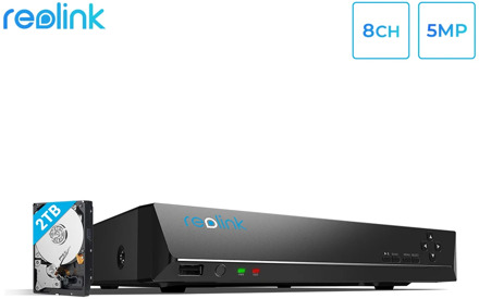 Reolink 8ch NVR for Reolink 4MP/5MP/4K ip camera P2P 24/7 recording H.264 Video Recorder 2TB HDD RLN8-410