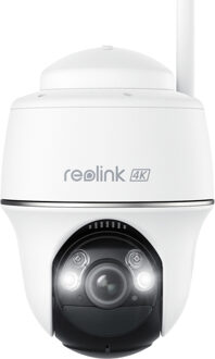 Reolink Argus-serie B440 4K batterijcamera voor buiten, pan-en kantelfunctie, nachtzicht in kleur IP-camera Wit