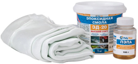 Repair Kit No. 1 (epoxy resin + curing agent + fiberglass)