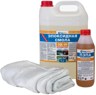 Repair Kit No. 3 (epoxy resin + curing agent + fiberglass)