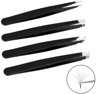 Reparatie Gereedschap Anti-Statische Roestvrijstalen Pincet Industriële Precisie Rechte Pincet 4 Stuk/set Voor Diy Wenkbrauw