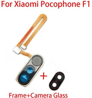 Reparatie Vingerafdruk Scanner Voor Xiaomi Pocophone F1 Home Button Vingerafdruk Menu Return Key Erkenning Sensor Flex Kabel met kader en Glass