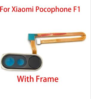 Reparatie Vingerafdruk Scanner Voor Xiaomi Pocophone F1 Home Button Vingerafdruk Menu Return Key Erkenning Sensor Flex Kabel met kader