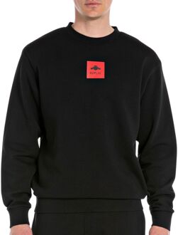 Replay Archive Logo Sweater Heren zwart - M