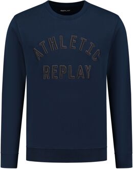 Replay Athletic Sweater Heren donker blauw - L