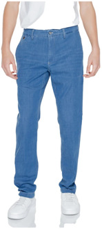 Replay Blauwe Effen Heren Jeans Rits Knoopsluiting Replay , Blue , Heren - W30 L32,W32 L32,W33 L32,W29 L32
