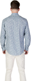 Replay Bloemenprint Shirt Lange Mouwen - maat L Lichtblauw