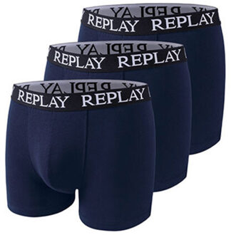Replay Boxershorts met herenlogo (3-pack) - maat S Veelkleurig