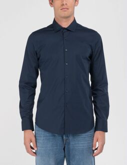Replay Casual Shirt donker blauw