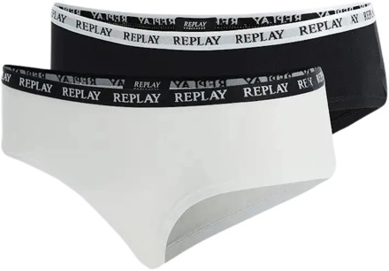 Replay Comfort Logo Taille Dames Slip 2-Pack Replay , Multicolor , Dames - Xl,L,M,S