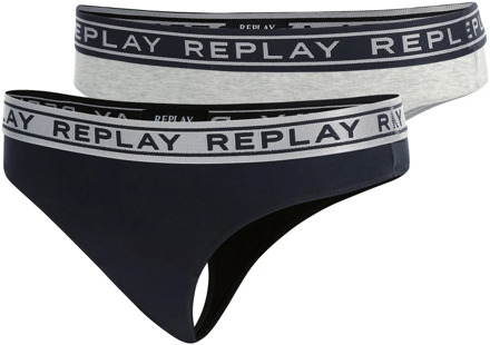 Replay Dames String Thongs 2-Pack Replay , Multicolor , Dames - Xl,L,S