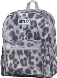 Replay Double Rugzak - Grey Leopard