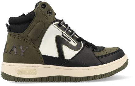 Replay Epic JR Mid Boy 4 JZ430019S-3269 Zwart / Groen maat