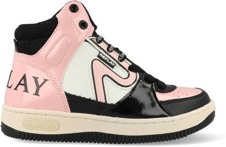 Replay Epic JR Mid Girl 7 JZ430020S-0746 Zwart / Wit / Roze-31 maat 31