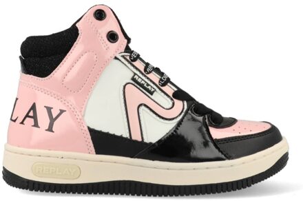 Replay Epic JR Mid Girl 7 JZ430020S-0746 Zwart / Wit / Roze maat