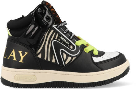 Replay Epic JR Mid Girl 9 JZ430022S-3391 Zwart / Wit -30 maat 30
