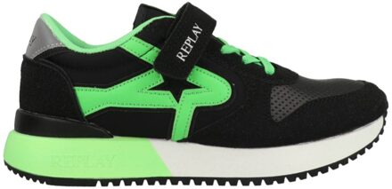Replay Fiber JR Boy 7 JS850007S-1754 Zwart / Groen maat