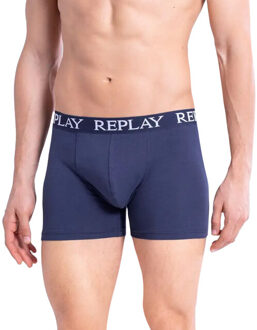 Replay Heren boxershort melange (set van 2) - maat S Grijs