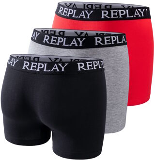 Replay Heren Onderbroeken 3-Pack Basic Boxers - Rood - Maat XXL