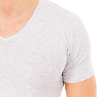 Replay Heren-T-shirt met korte mouwen en V-hals M351001 - maat L Grijs