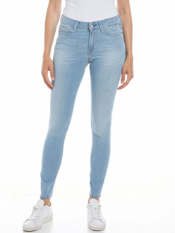 Replay Hoge Taille Skinny Denim Jeans Replay , Blue , Dames - W33 L30