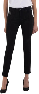 Replay Hoge taille stretch slim fit jeans Replay , Black , Dames - W27 L32,W26 L32,W28 L32,W31 L32,W29 L32,W27 L30,W25 L32