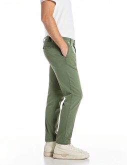 Replay Hyperflex Jeans Chino Benni  Stretch Denim  Army Green  31-32 Groen