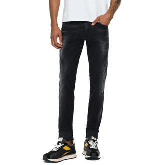 Replay Hyperflex Re-Used White Shades Slim-Fit Jeans Replay , Black , Heren - W29 L32,W36