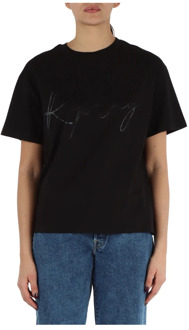 Replay Katoenen Logo T-shirt Replay , Black , Dames - XS