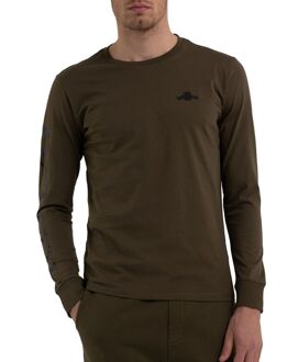 Replay Longsleeve Shirt Heren army groen - XL