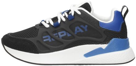 Replay Maze Sneaker Jongens Zwart/Blauw