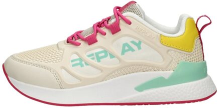 Replay Maze Sneaker Meisjes Beige/Multi