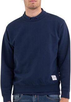 Replay Micro Print Sweater Heren blauw - L