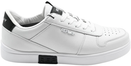 Replay Polaris Court Sneakers Wit Zwart Replay , Multicolor , Heren - 42 Eu,43 Eu,45 Eu,41 Eu,40 Eu,44 EU