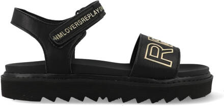 Replay Sandalen JT420008S-0168 Zwart / Goud-32 maat 32