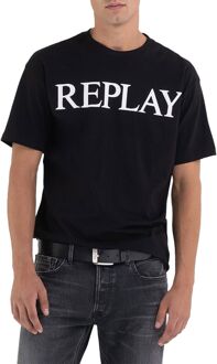 Replay Shirt Heren zwart - wit - M